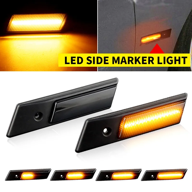 

2xFor BMW E30 E32 E34 E36 Led Light 1990-1996 M3 M5 3 5 7 Series 63138357047 LED Sequential Dynamic Turn Signal Side Marker Lamp