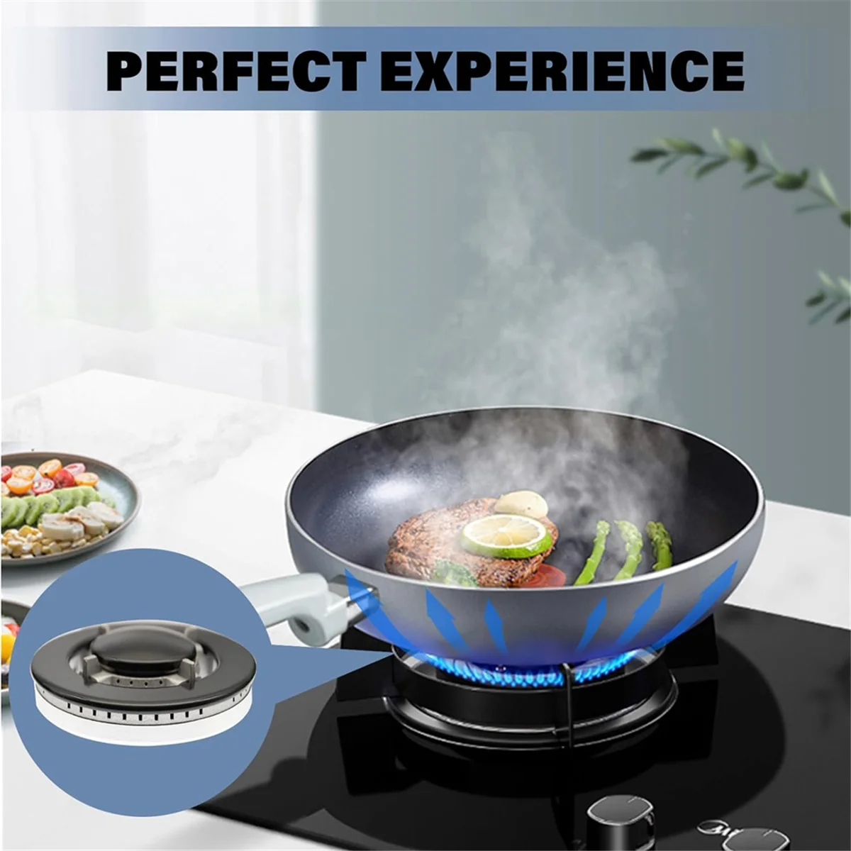 Gas Stove Burner Caps, Gas Stove Burner Caps Set 5 PS, Burner Caps Compatible for SABAF Stove Top Covers Replacement HOT