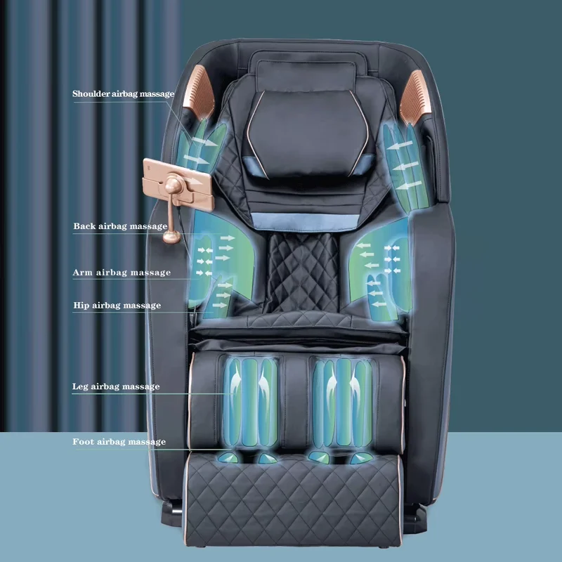 with Foot Massage 4D Robot Intelligent Voice Control Hifi  bluetooth Music Function  Large Touch Screen Massage Chair