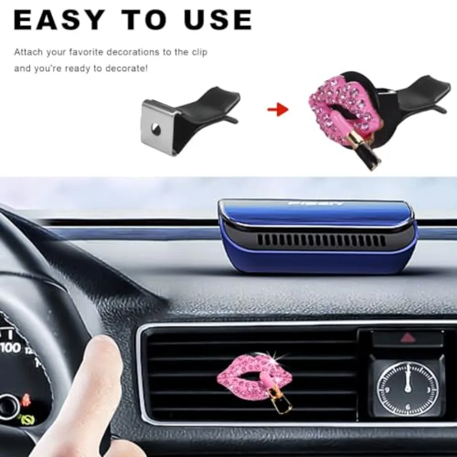 20PCS Square Head Car Vent Clips, Auto Air Conditioner Decorative Clips Output Perfume Clamp, Metal Air Freshener Clip Vent Out - view 4