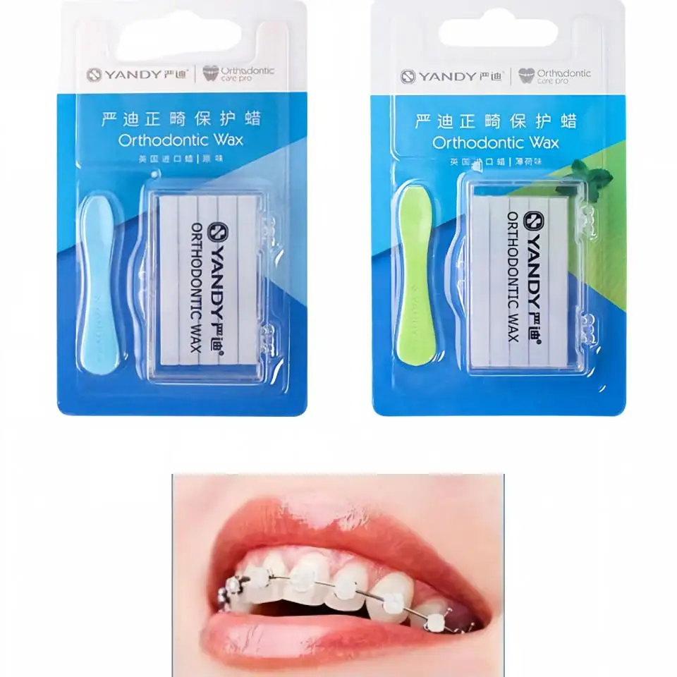 Dental Orthodontic Relief Wax for Braces Bracket Irritation Relief Protect Lips Gums Ulcer Care Wax Strips with Cutter Tool