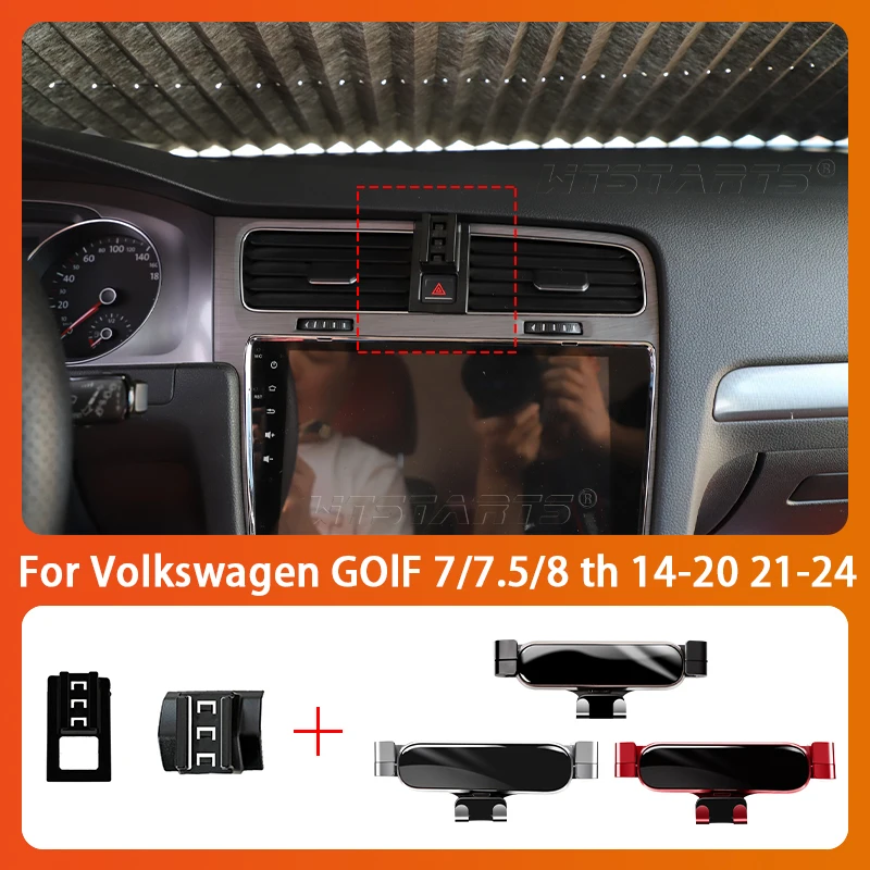 Car Mobile Phone Holder For Volkswagen VW Golf 7 MK7 2014-2024 360 Degree Rotating GPS Special Mount Support Bracket Accessories