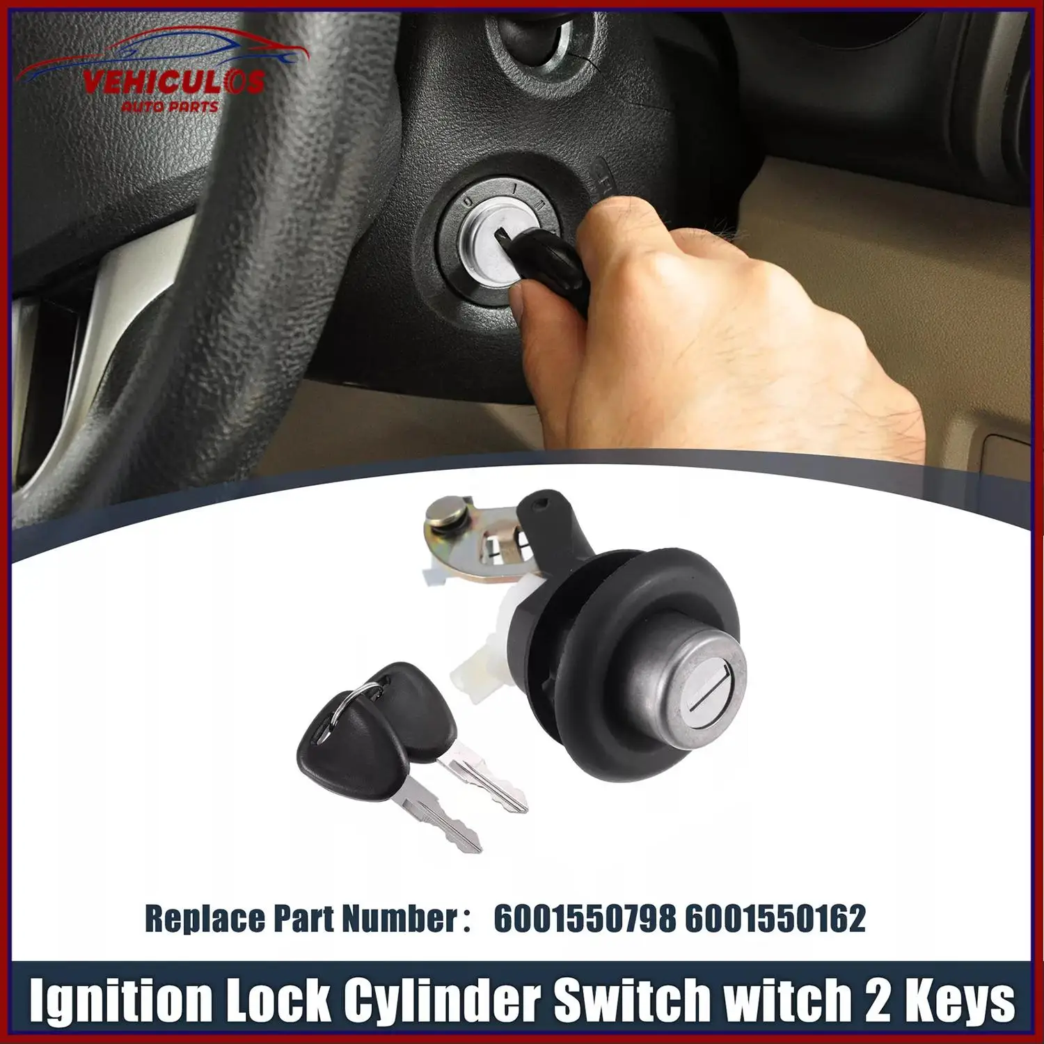 6001550798 6001550162 Auto Ignition Switch Lock Cylinder With Keys For Nissan Almera G15 Lada Lagus Renault Logan Sandero