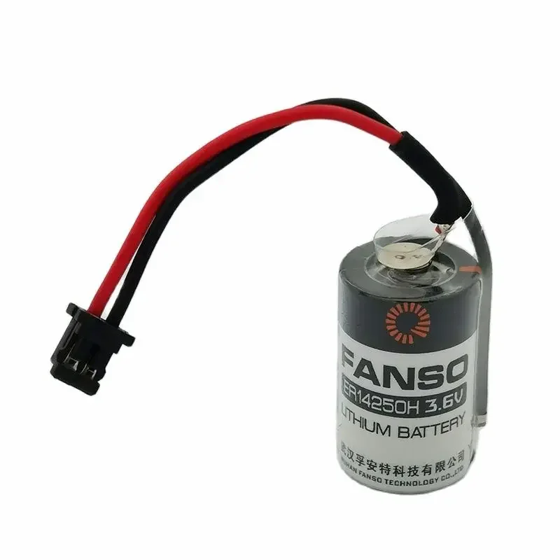 1pce ER14250H 3.6V With Black Plug Disposable Lithium Battery