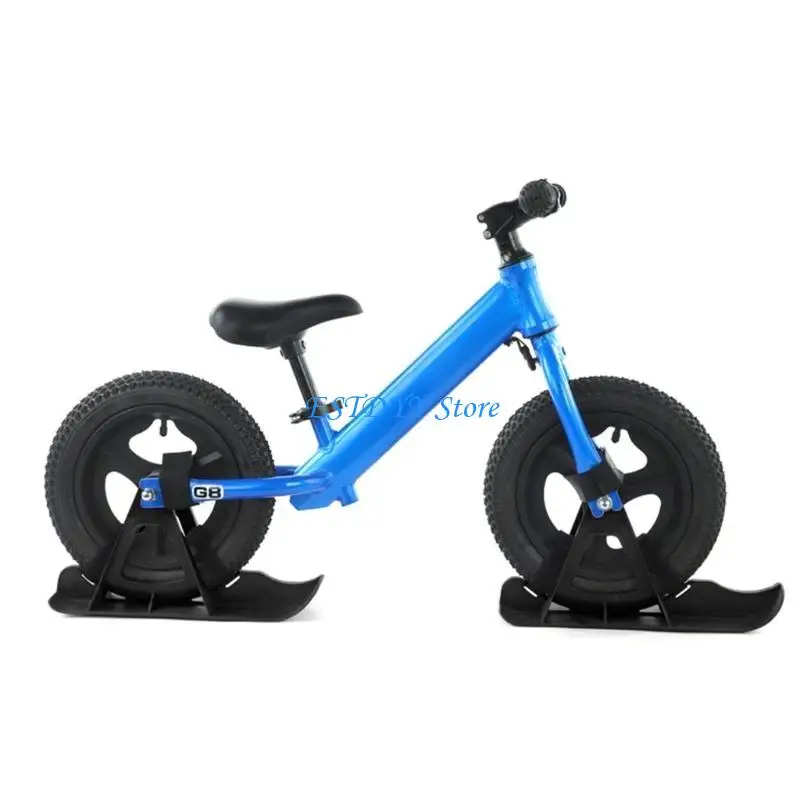 

G6DE Ski Plate Wheelblades Sled Skiing Board Outdoor Snow Scooter Sled Ski Attachment for Stroller, Bikes, Wheelchair
