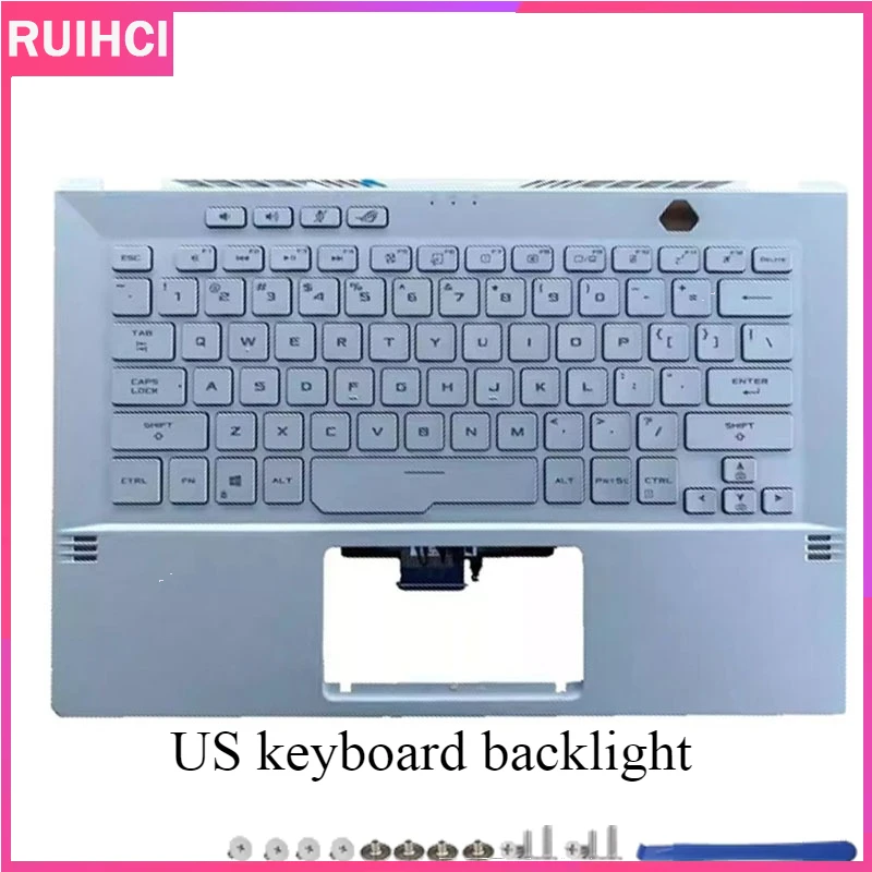 Voor ASUS ROG Zephyrus G14 GA401 GA401Q Laptop LCD Back Top Cover Front Bezel Palmsteun Bovenste Onderste Bottom Case/Palm pad toetsenbord