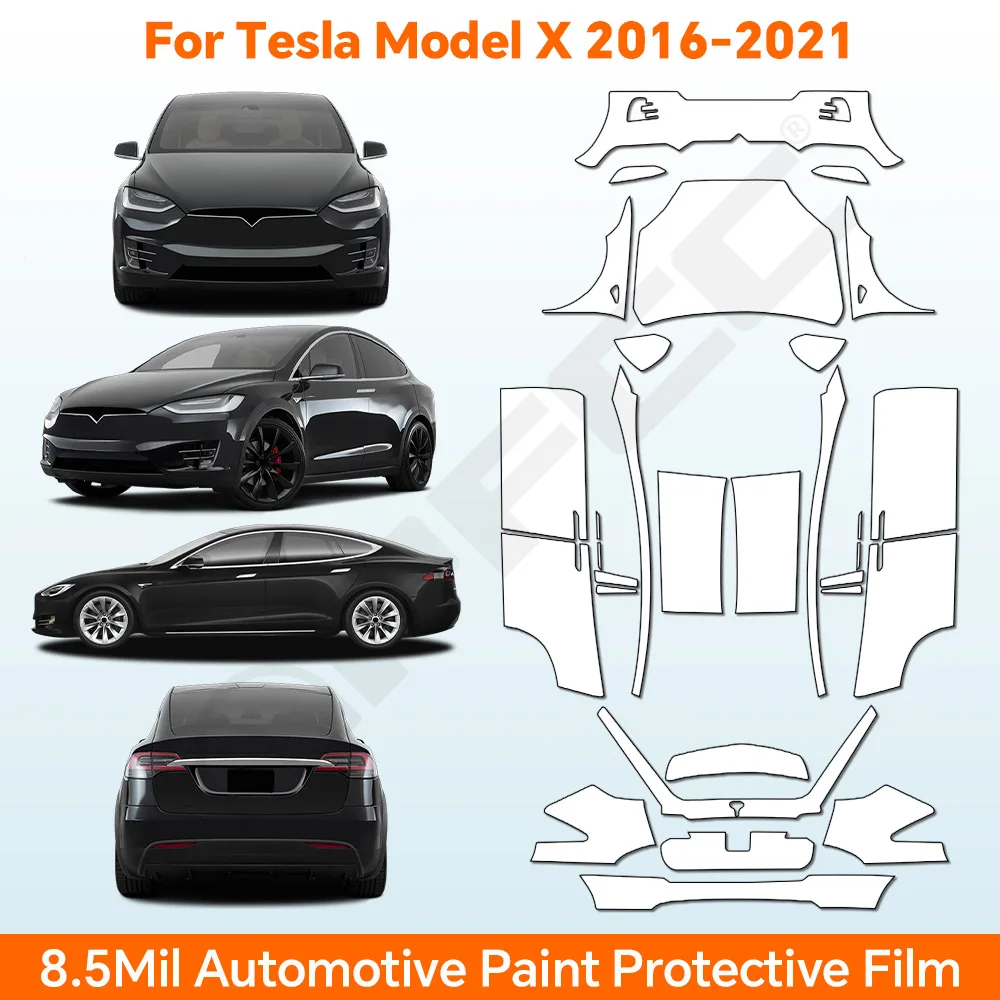 

TPU For Tesla Model X 2016-2021 Paint Protection Film Car Body Clear Bra Pre-cut PPF Anti-Scratch Resistant Kit Invisible Cover