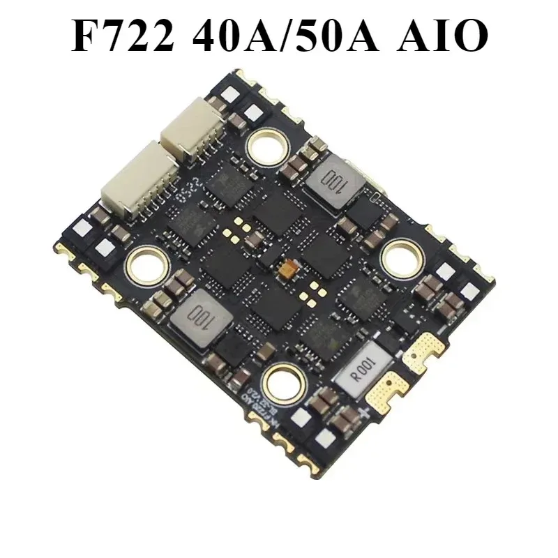 F7220D F722 AIO F7 Flight Controller 32Bit 40A/50A 4in1 ESC 2-6S with Double BEC OSD for RC FPV Drone Toothpick Cinewhoop