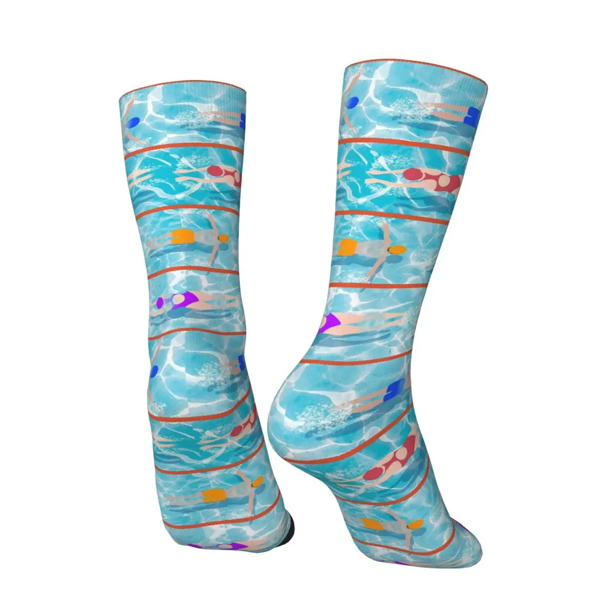 All Seasons Swimming In The Swim Pool Socks Harajuku Sport Middle Tube Socks Sweat Absorbing Stockings for Valentine's Day Gifts