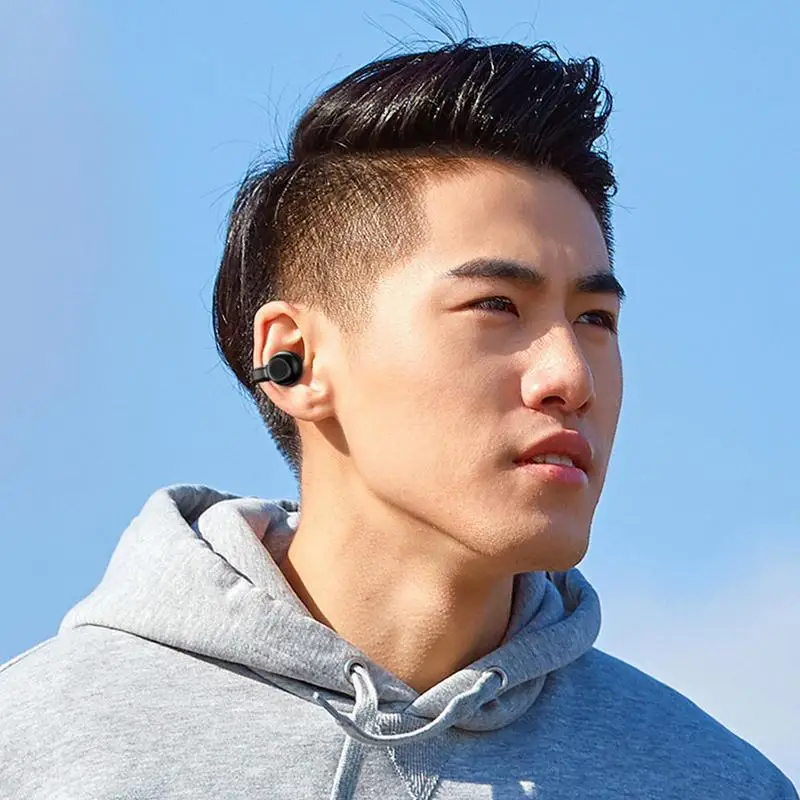 Clip-On Earphones Wireless Earbuds For Outdoor Sport Low Delay Rate Stereo Mono Ear Headset For Running Walking Driving And