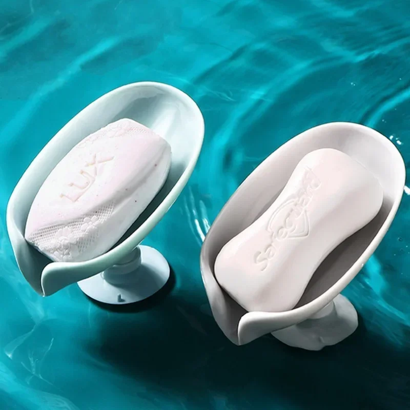 Dish Soap Holder Suction Cup Shower Wall Bathroom Magnetic for Dishes Pads Soap Box Container Travel with Drain Water Solid Case