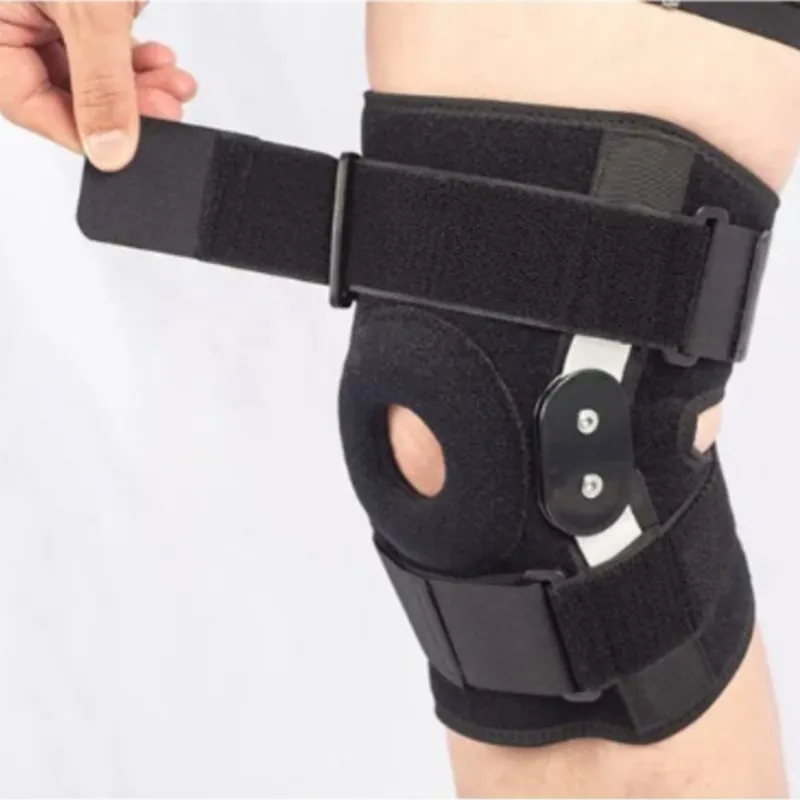 

Металлический наколенник с двойной алюминиевой пластиной для поддержки, наколенник с фиксацией надколенника, амортизирующий, для бега и спорта