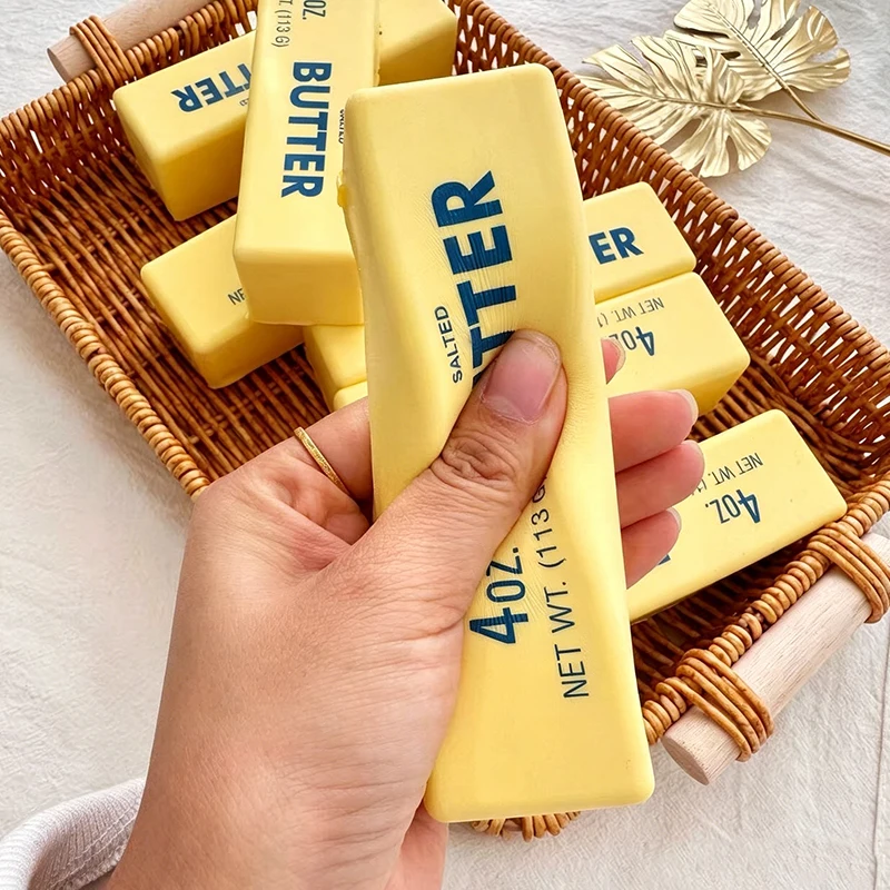 1PC Soft Butter Bar Stress Reliever Squishy Butter Stick Suitable for School Incentive Focus Aid Encouragement Rewards Gifts ZYF