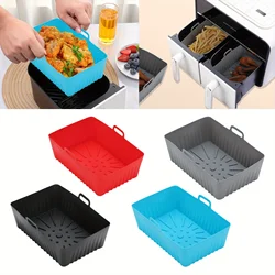 Air Fryers Oven Baking Tray, Air Fryer Silicone Basket Silicone Mold Pizza Mat Round Replacement Grill Pan Air Fryer Accessories