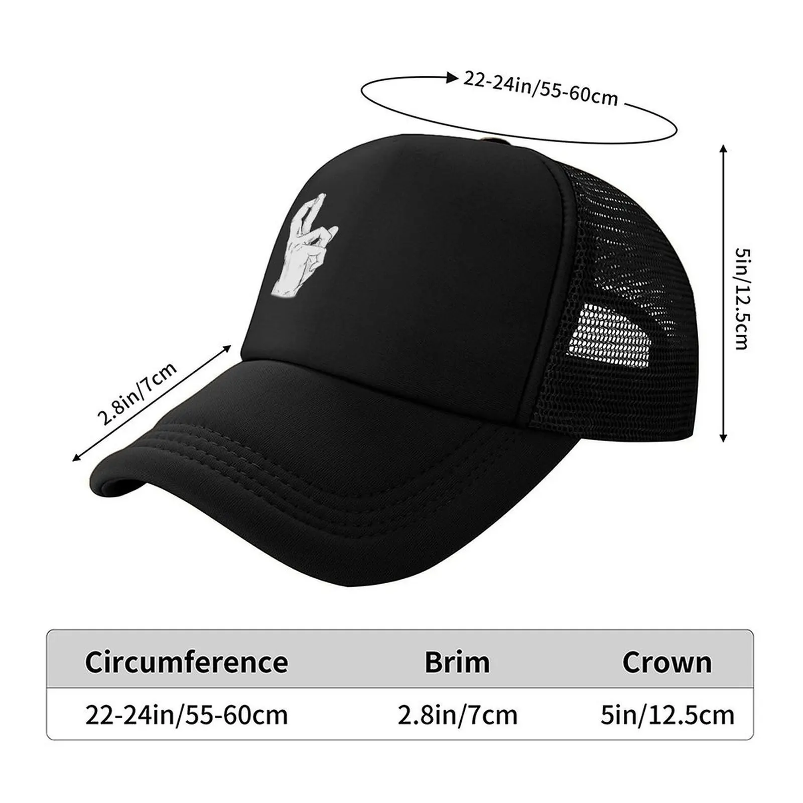 Crossed Fingers Baseball Cap Icon Christmas Hat Military Cap Man fishing caps man For Men Women's