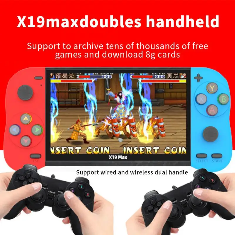 5.1 inch X19 Max Portabl Handheld Game Consol Dual Joystick Retro Video Game Console Support TV Output With MP3/Movie onexplayer