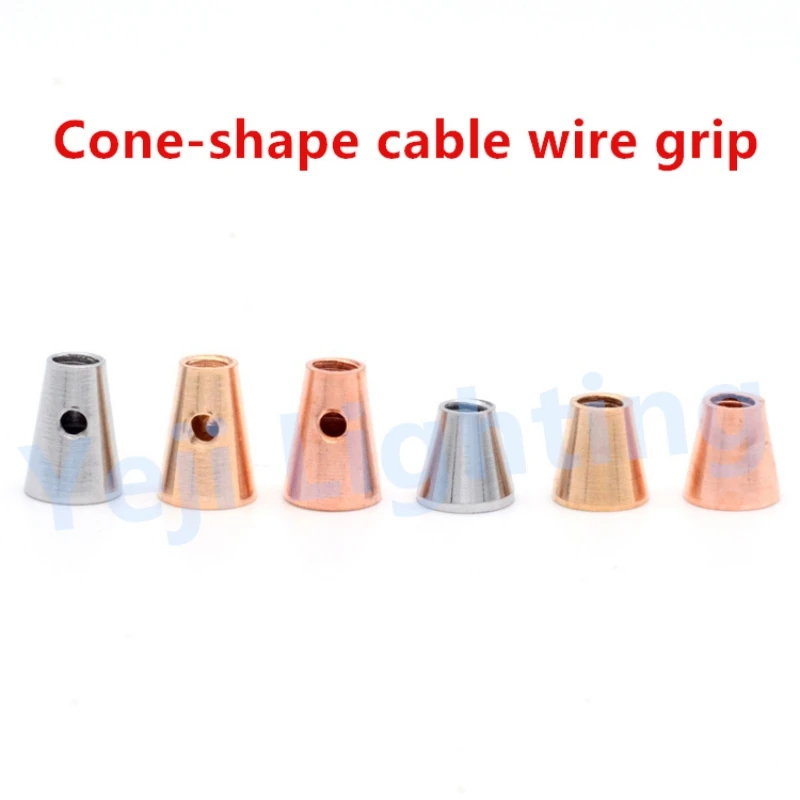 Iron Cable Grip Metal Wire Clip Iron Tip Cone Shape Wire Cord Grip Cloth Pendant Light M10 Thread Lamp Socket Clip Lamp Fittings
