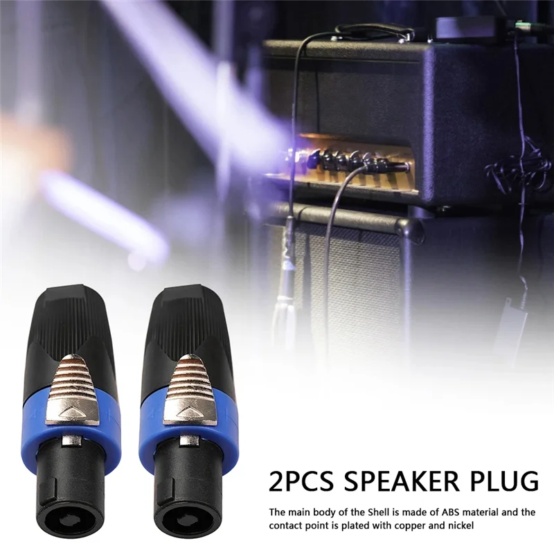 -FDDT 10 PCS Audio Speaker Connectors Plugs Audio Plug Twist Lock Rechargeable Portable Speaker Wireless For Neutrik Speakon NL4