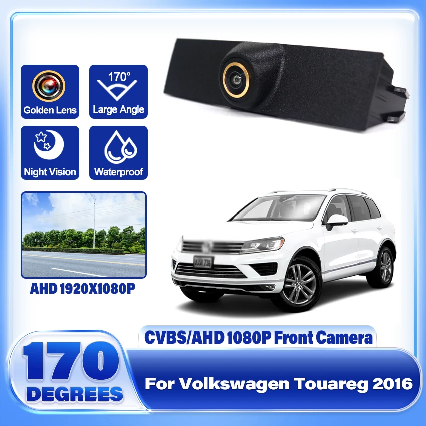 Full HD CCD Hight Quality Car Front View Parking Night Vision Positive Waterproof Logo Camera For Volkswagen For VW Touareg 2016