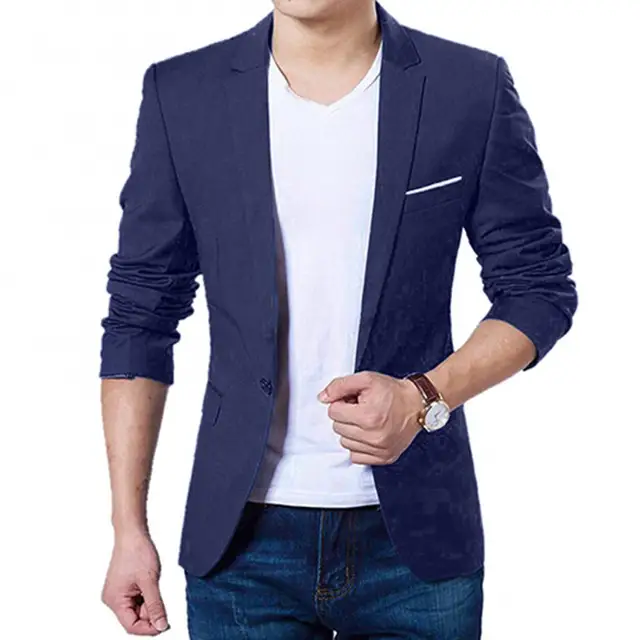 Mężczyźni Formalny garnitur biznesowy Płaszcz na jeden guzik Czarny Niebieski Czerwony Mężczyźni Slim Fit Moda Garnitur Kurtka Casual Garnitur Mężczyźni Odzież