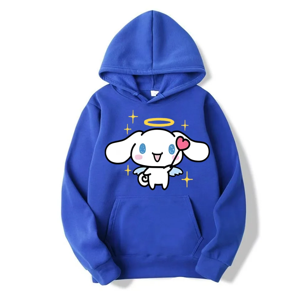 2024 New Fashion Women Hoodie Cinnamoroll Kuromi Family Cartoon Anime Men Pullover Spring Autumn Couple Sweatshirt Clothes Tops