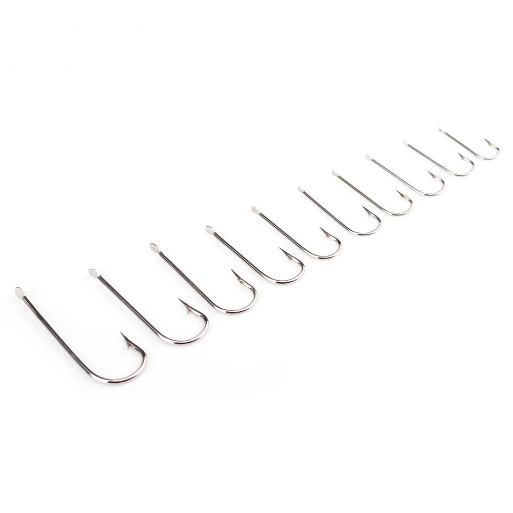 

Long-handled Flat Fish Hook100pcs/box with Barbs Fishing Hook