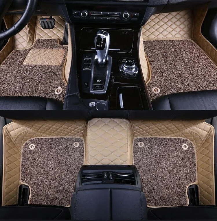5D leather car floor mat all-weather waterproof XPE carpet luxury 3D car carpet floor