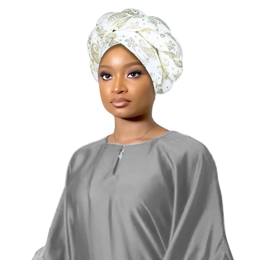 Fashion Polyester Cross Brim Beanie Solid Color Elastic Printed Pull On Hat Gold Foil Printed Casual Braided Headwear Women