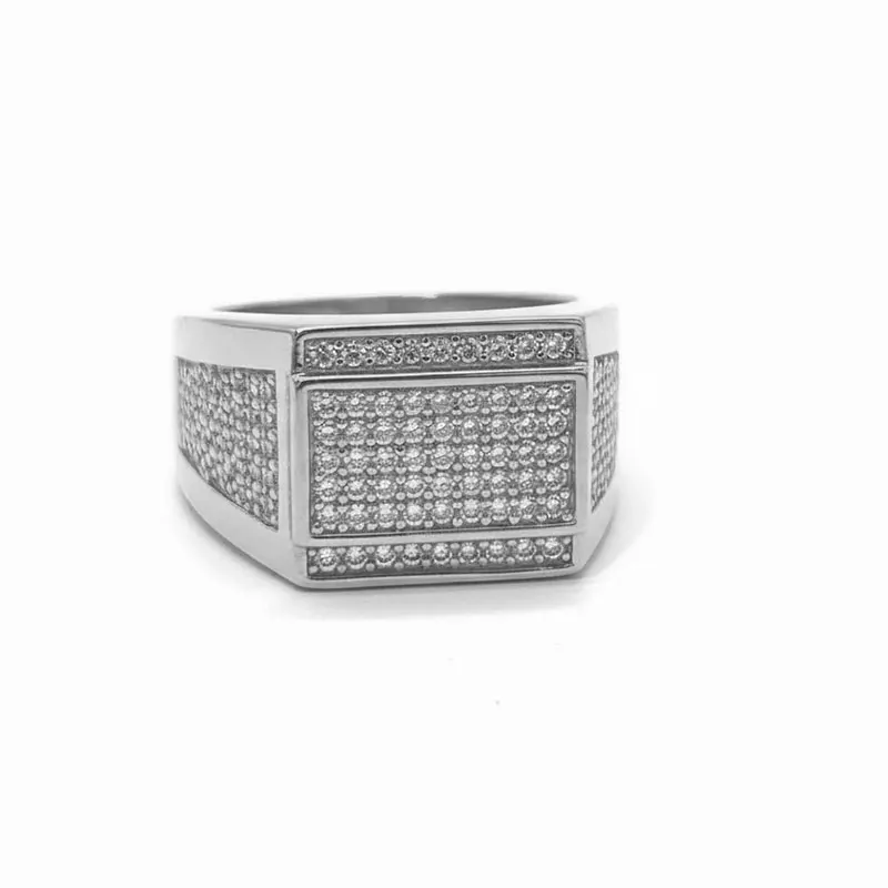 

Heavy-duty luxury alert 0.68CT D-color moissanite full-paved ring (S925 silver + 18K thick gold) — 13g weight = serious vi