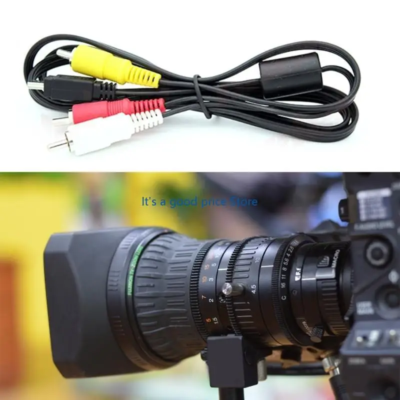 AVC-DC400ST RCA Cable Cord for EOS 1D, 1D X, 500D, 550D, 5D Mark III