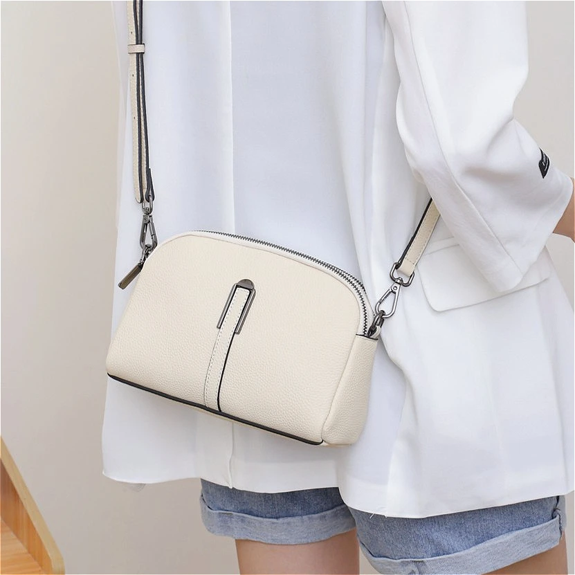 

Genuine Cowhide Leather Crossbody Small Bag for Women - Compact Phone Purse, Adjustable Shoulder Strap, Summer Lightweight Bag