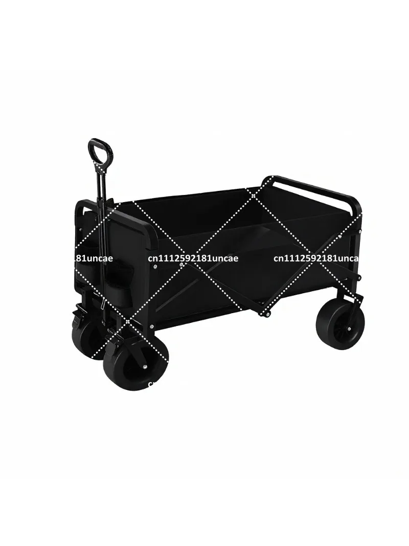 Heavy Duty Folding Wagon Cart for Beach Camping Garden Grocery Shopping, Collapsible Utility Cart with All-Terrain Wheels
