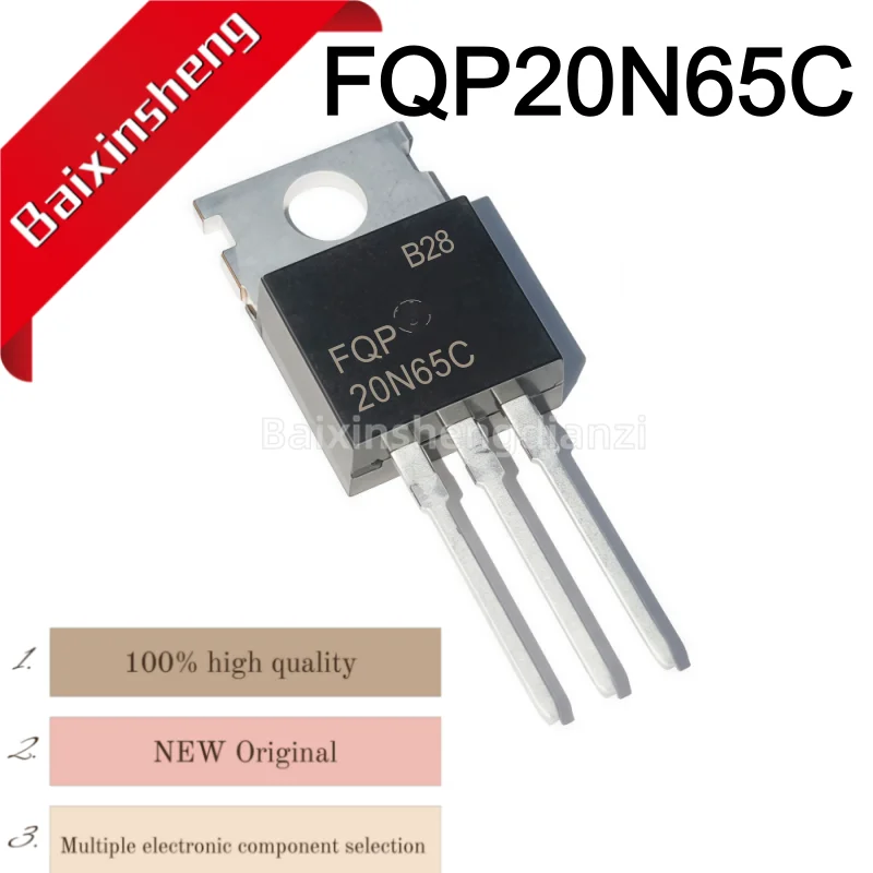 

FQP20N65C, field-effect transistor, 10 pieces, brand new FQP20N65,20N65C, 20N65, TO-220, good quality