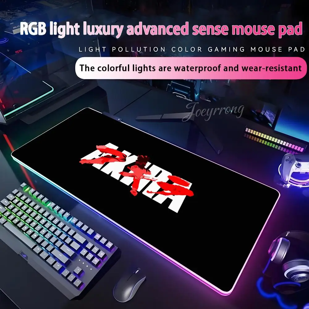 

Коврик для мыши Animals C-Crossing A-AKIRA для FPS ESports RGB, расширенная игровая клавиатура, светодиодные коврики, большой 1000x500 мм XXL Gamer