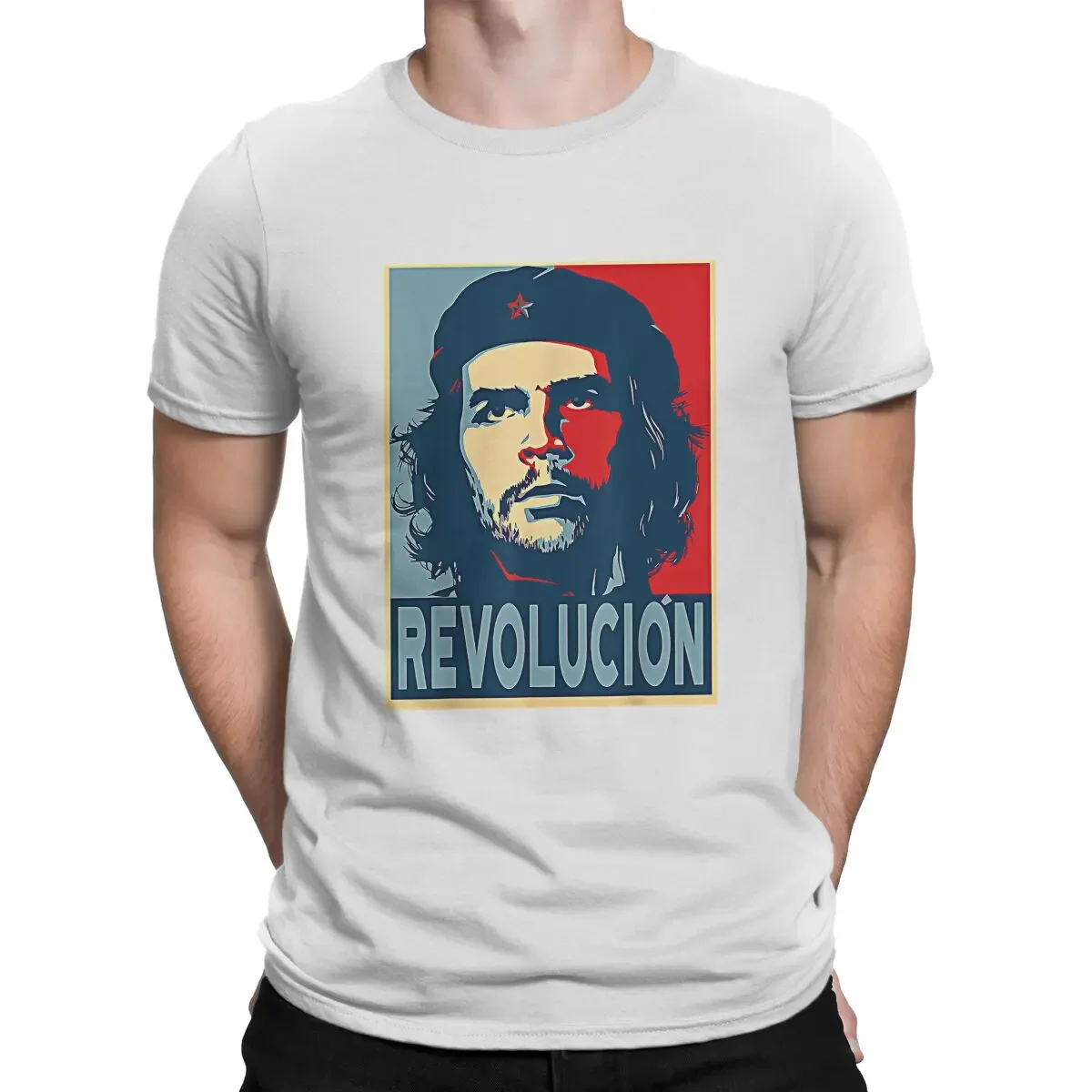 heavyweight streetwear anime clothes Hot Sale  Che Guevara Revolucion Hope Style Grunge Men Tees Summer Clothing Polyester Neck