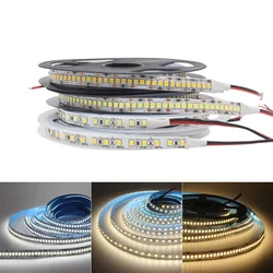 เทป120LED LED 2835 SMD 5M 12 V/M 240LED/M ไฟสีฟ้าน้ำแข็งสีขาวนวล12โวลต์ยืดหยุ่นได้ริบบิ้นแถบไฟการตกแต่งบ้าน