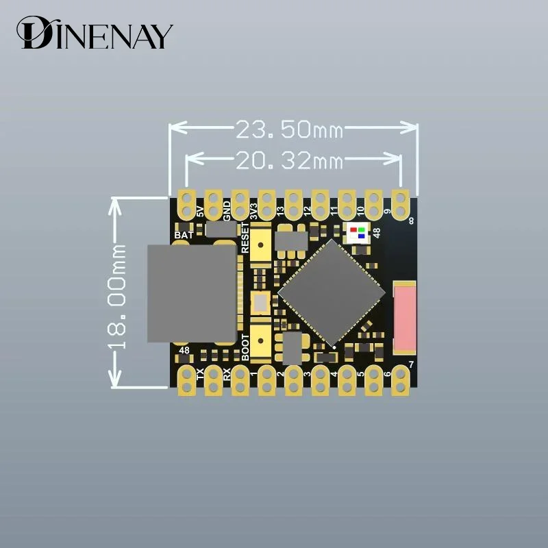 1 Juego de placa de desarrollo Supermini Ultra pequeña WiFi Bluetooth 5,0 ESP32-S3 para Arduino Micropython ESP32 S3 ESP32-S3FH4R2