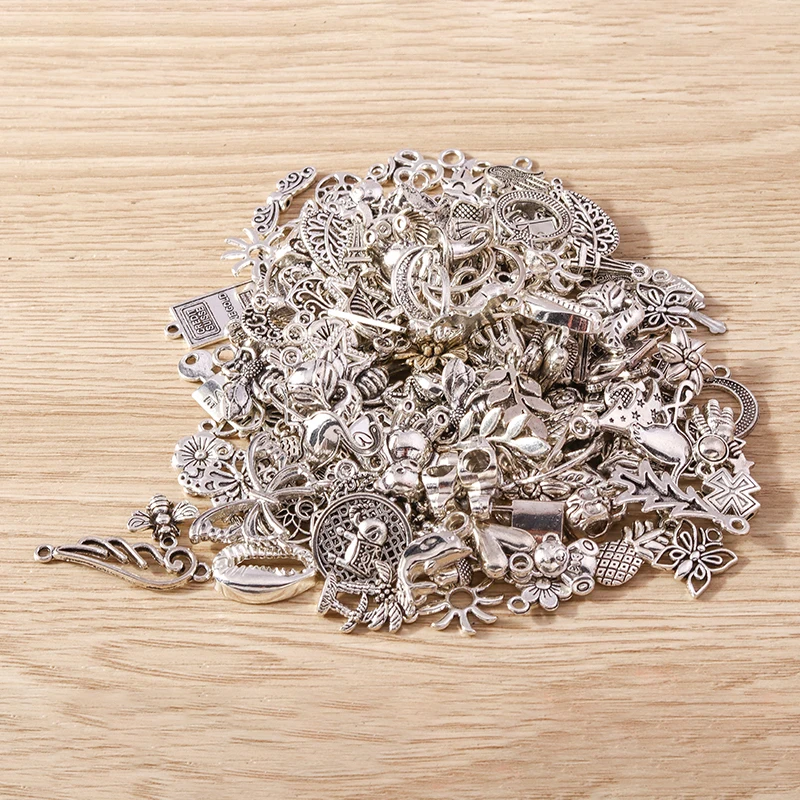 

Tusember 50Pcs Fashion Metal Charms Alloy Animal Star Flower Cross Pendants of Handmade Bracelets Necklaces DIY Jewelry Making