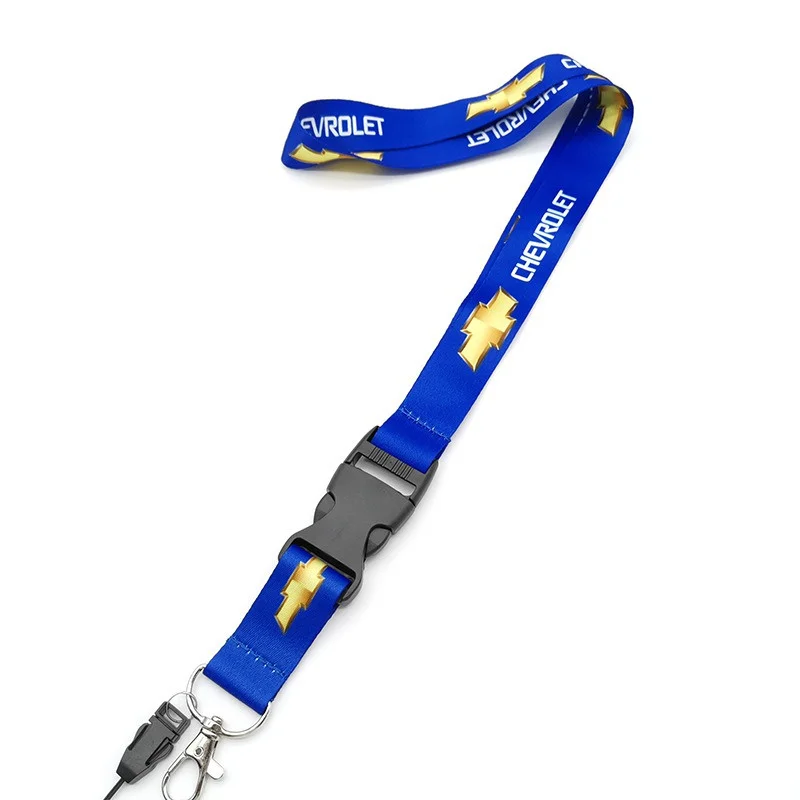 Car Logo Neck Hanging Strap Employee\'s Card Lanyard Keychain for Chevrolet Captiva Malibu Sail Aveo Tracker Cruze Holden Equinox