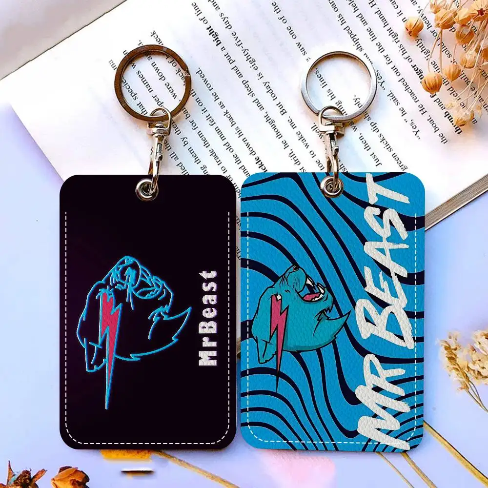 LLavero de tarjeta de dibujos animados de Tuber M-Mrbeast Popular, bolso colgante de moda de Anime, funda para tarjeta de puerta de identificación, tarjeta de autobús, bonito regalo de cumpleaños para adultos