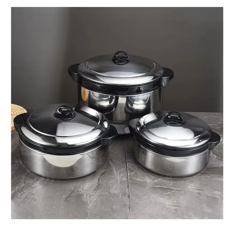 

Stainless steel thermal insulation casserole double wall hot pot