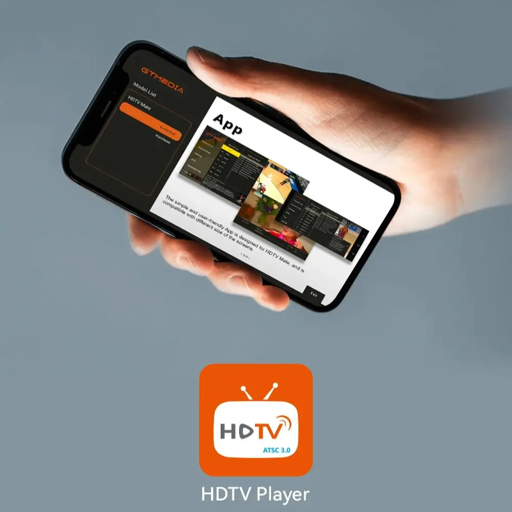 GTMEDIA HDTV Mate USB Tuner TV Stick ATSC3.0 ATSC1.0 Digital Terrestrial Signal QAM-B Works with HDTVPlayer APP on Android 9.0+