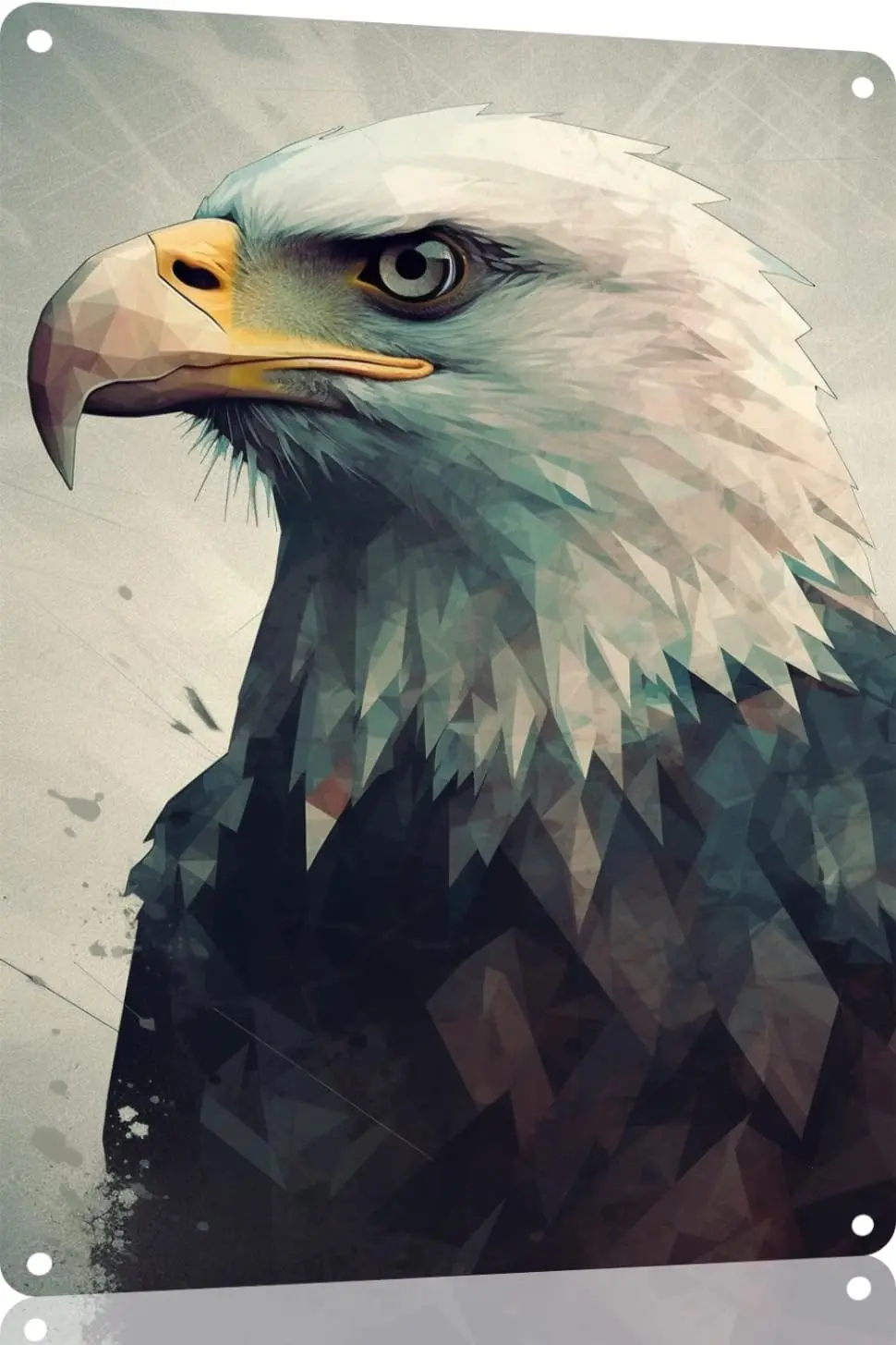 IN Retro Eagle Metal Tin Sign - Vintage Farmhouse Wall Decor For Home, Kitchen, Bathroom, Bar Majestic Bird Artwork Wildli