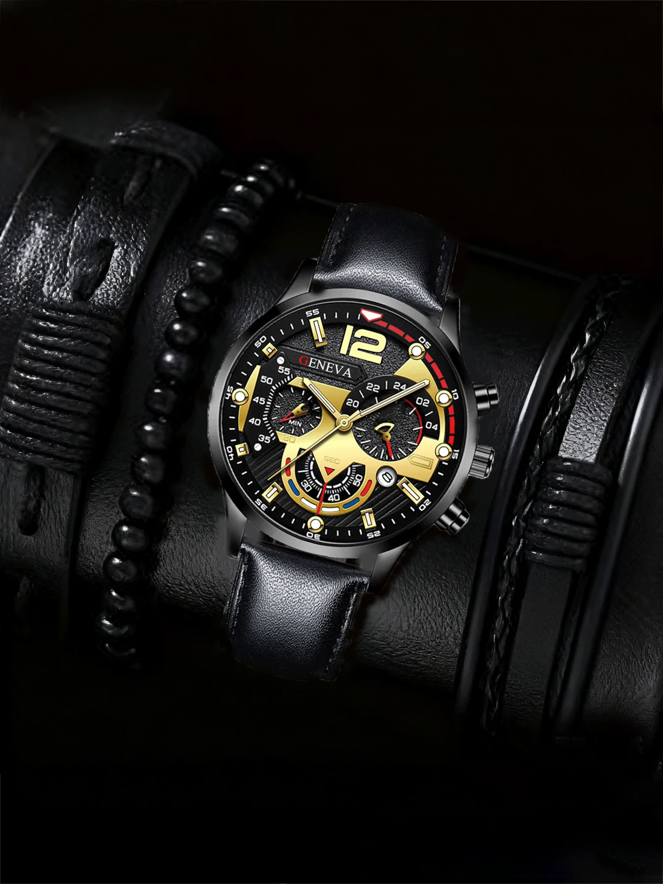 

Модные повседневные деловые часы с темпераментом, простой и модный комплект мужских часов