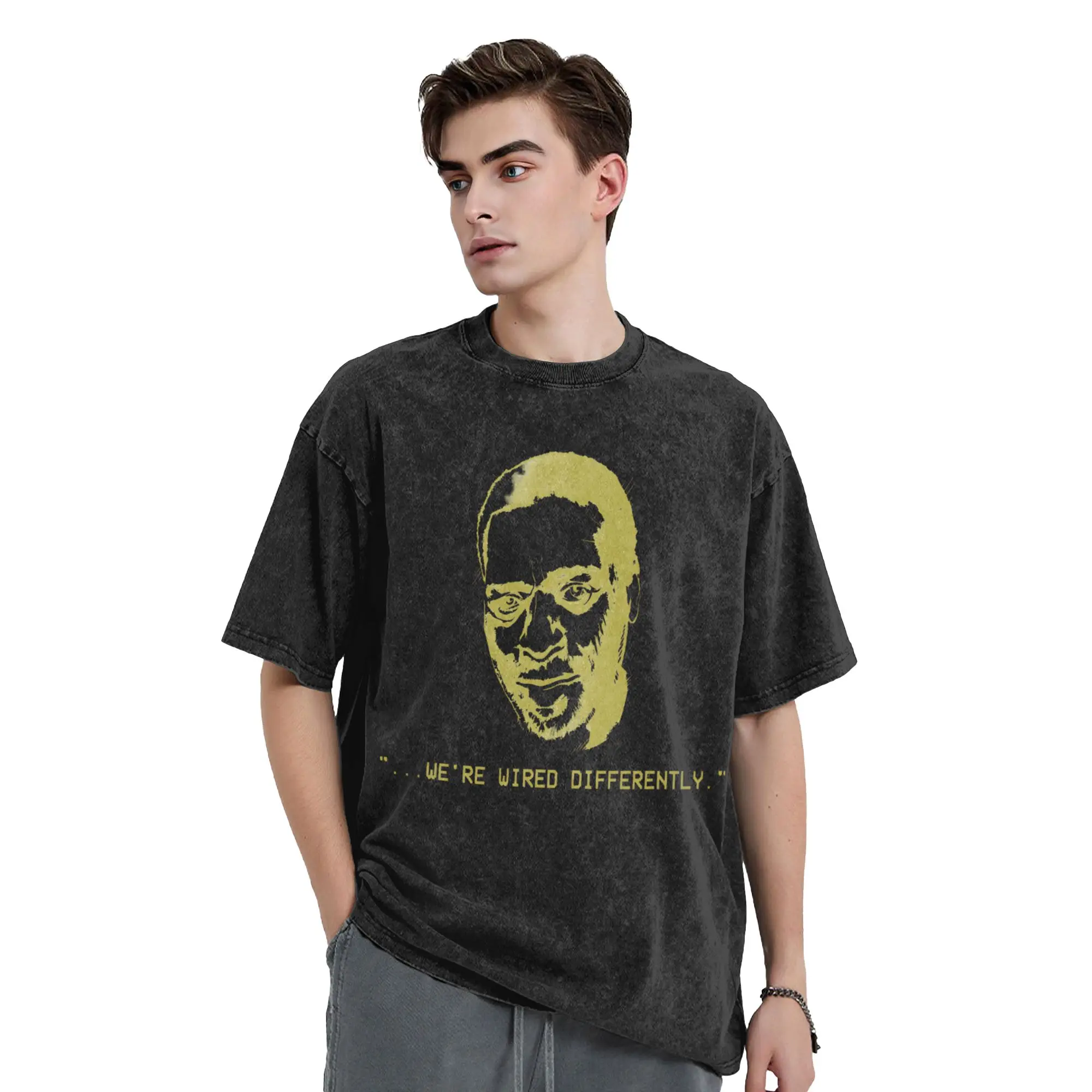 Backrooms Wired Differently T Shirts Washed 100% Cotton Oversize T-Shirt  Vintage Tops Streetwear Graphic Tops Tees
