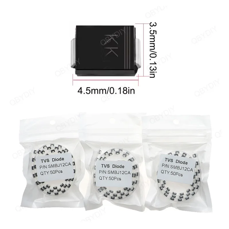 50pcs/lot SMD TWO Way TVS Diode SMBJ5.0CA-SMBJ188CA DO-214AA