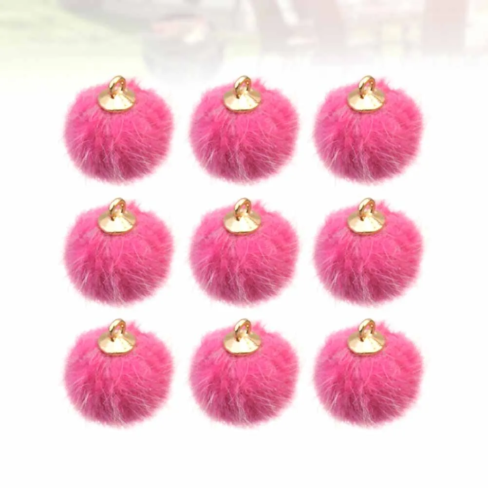 

24 Pcs Ball Pendant Earring Charms Hanging Decoration Making Kit for Earrings Fuzzy Bead Pom