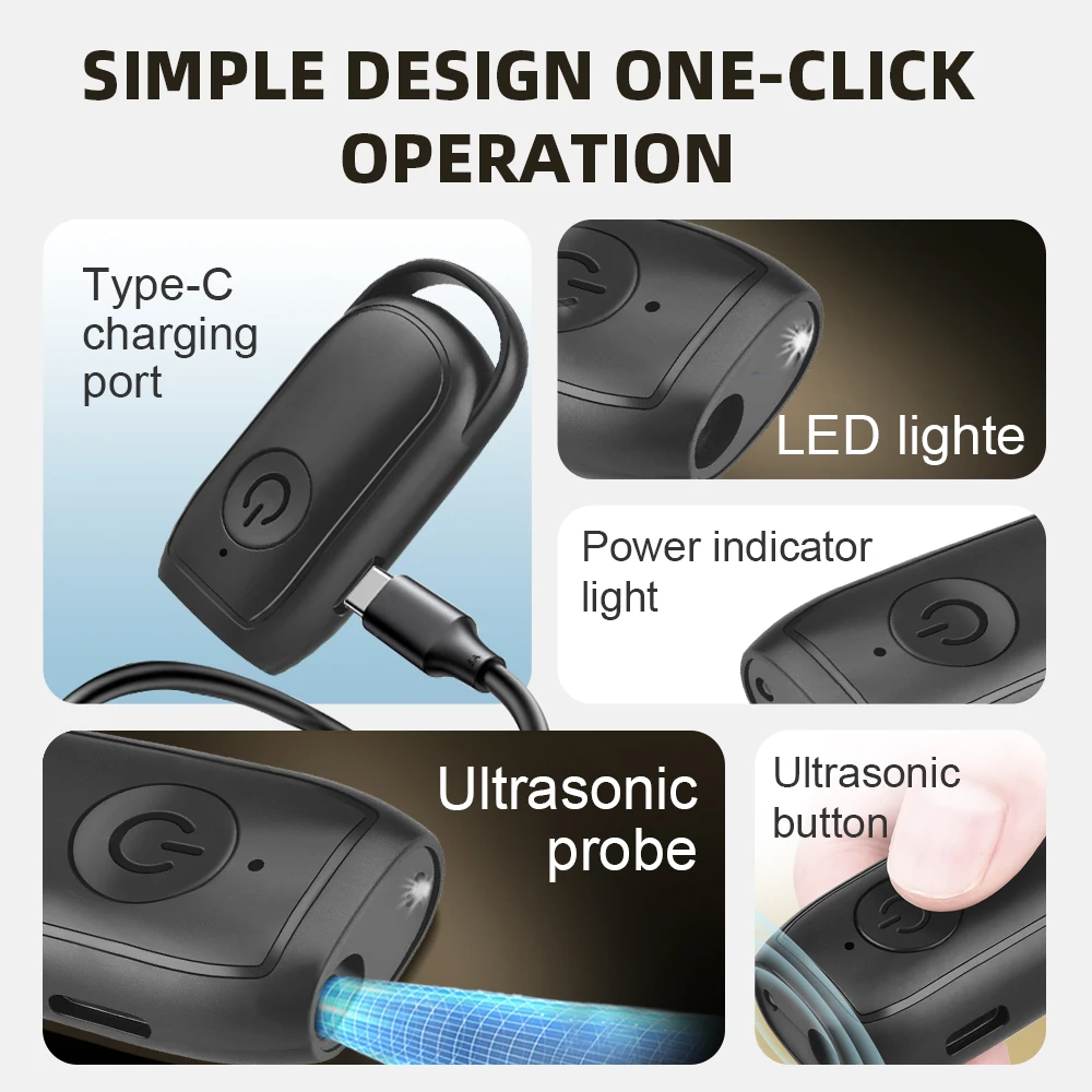 Mini Ultrasonic Dog Repeller Training Dog Stop Barking Smart Portable Outdoor Defense Dogs Anti-barking Training Device