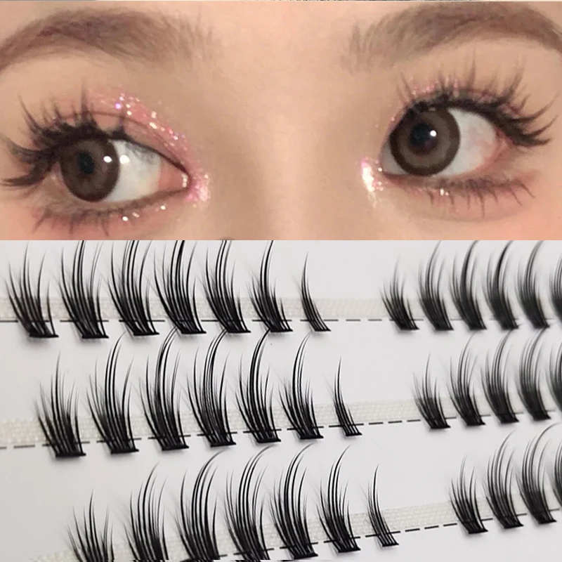 

Little Devil Cosplay Lash Extension Japanese Natural Segmented False Eyelashes Premade Volume Fans Individual Eyelash Cluster