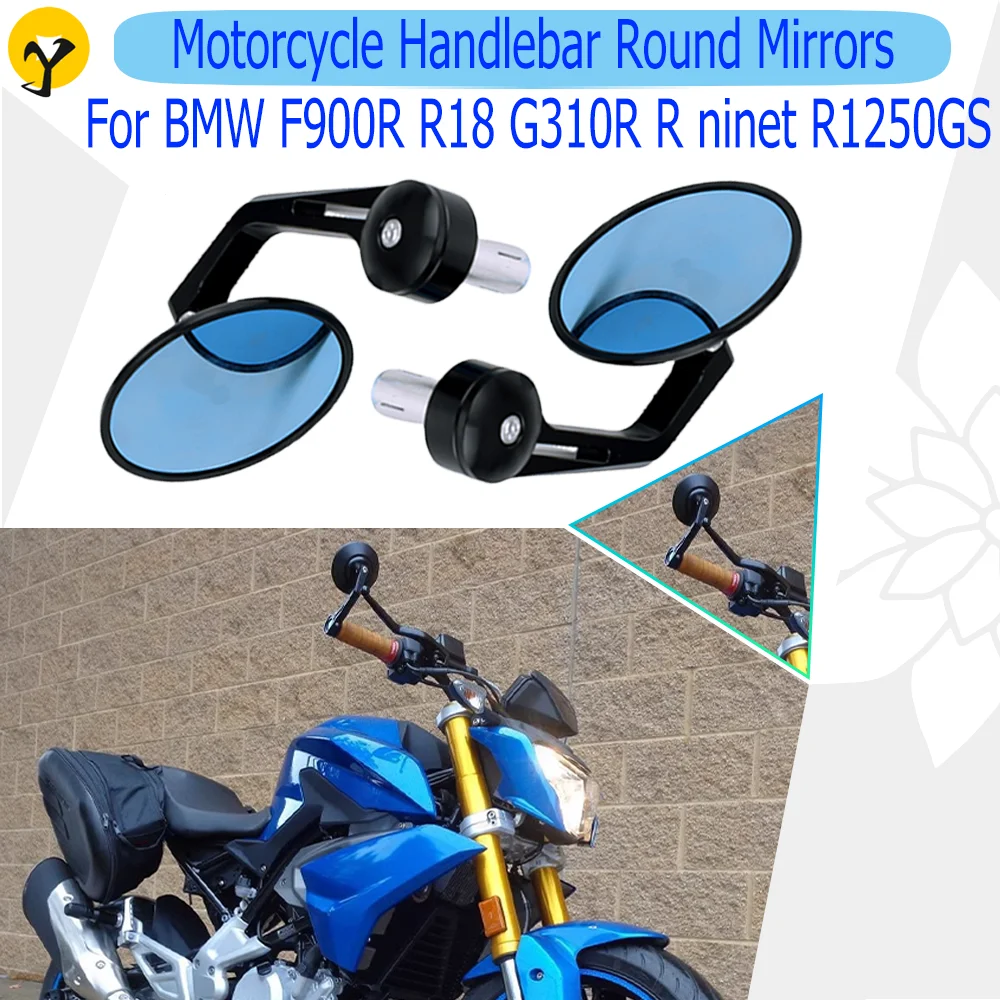 

For BMW R1250GS R18 G310R F900R R1200GS ADV F650GS K1200S Motorcycle Rearview Mirrors Retro Round Mirrors Exterior Accessories